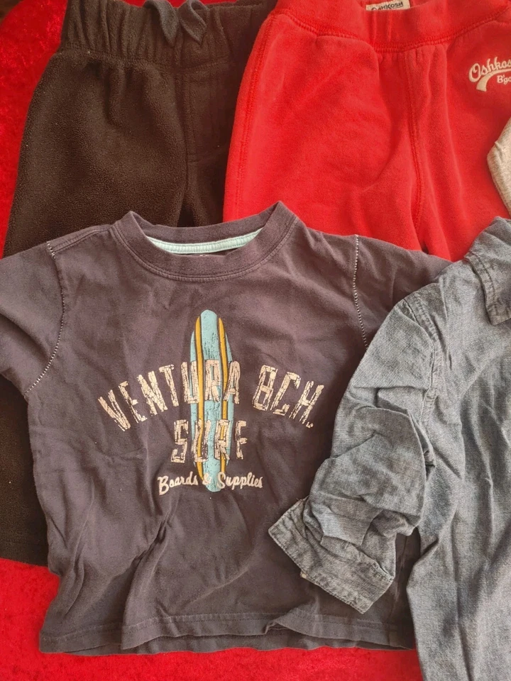 9 Pc Boys Sz 2Y Tops Bottoms Osh kosh Carter's Greendog Lot33 - Image 2 of 4