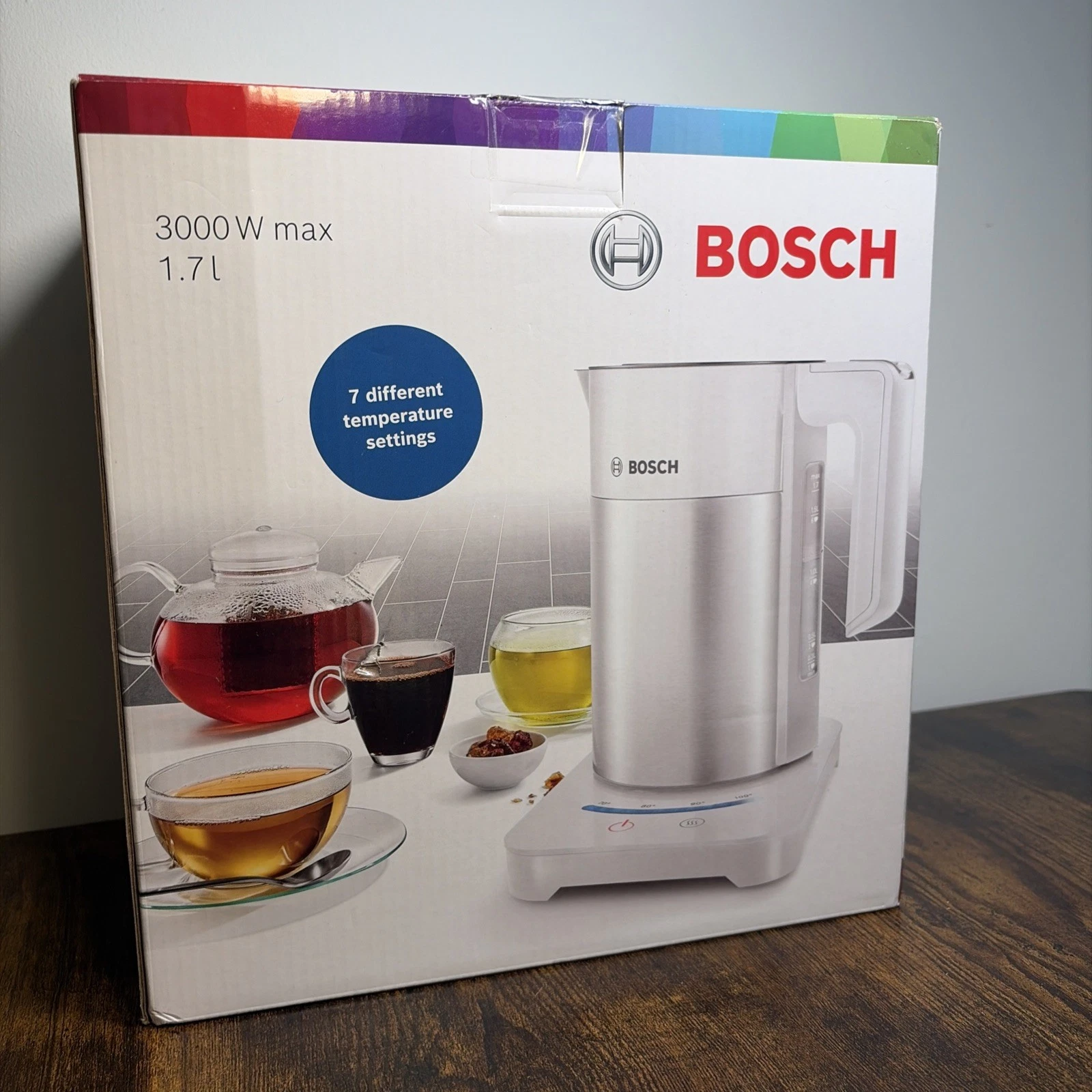 Bosch Sky Variable Temperature Kettle in White TWK7201GB
Opens in a new window or tab