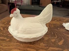Vintage Westmoreland Milk Glass Hen On Nest