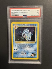 Giovanni's Gyarados Gym Challenge 5/132 Holo SWIRL PSA 7 NM