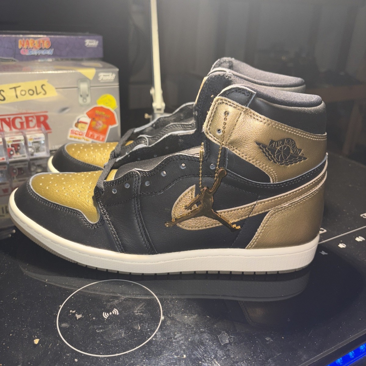 Nike Air Jordan High OG Black Metallic Gold DZ5485-071 Men's