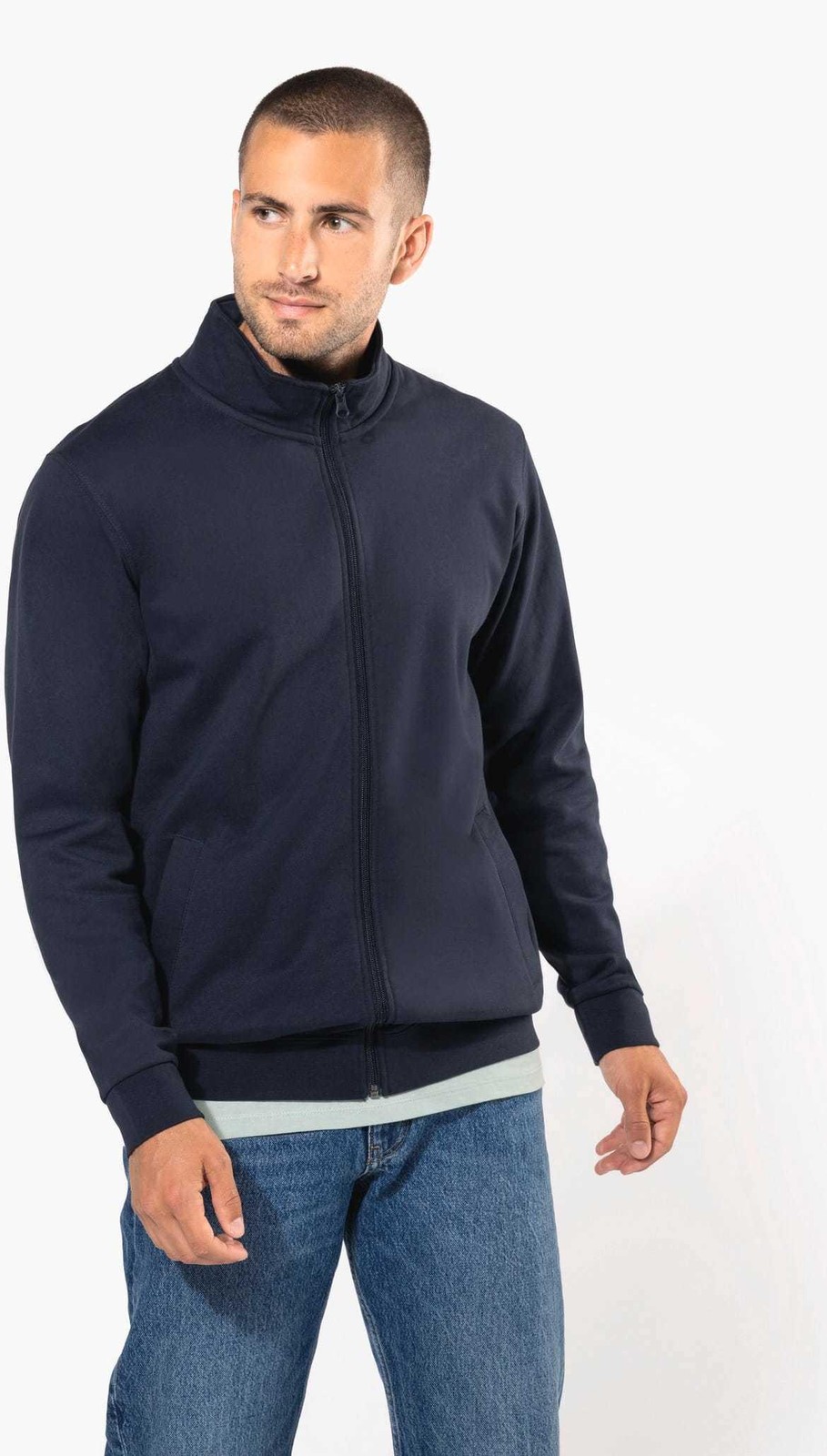 Felpa uomo con zip Caraibano K472