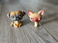 LPS RARE Littlest Pet Shop Pairs 1 Chihuahua  2 Pug Puppies Set Vintage