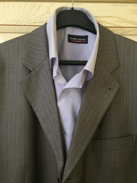 Men Melvin & Hamilton Suit Grey Polyester 42 / XL