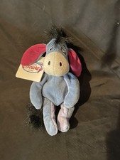 Disney Store Exclusive Winnie The Pooh Eeyore 9" Bean Bag Plush Toy Vintage