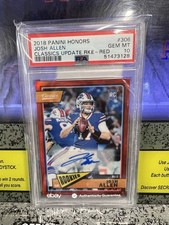 2018 Honors Josh Allen #306 Classics Update Rookie Red /15 RC PSA 10 GEM MT
