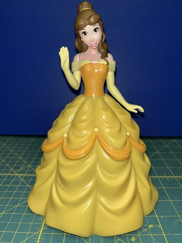 DISNEY STORE BEAUTY AND THE BEAST PRINCESS BELLE PIGGY COIN BANK W/ STOPPER