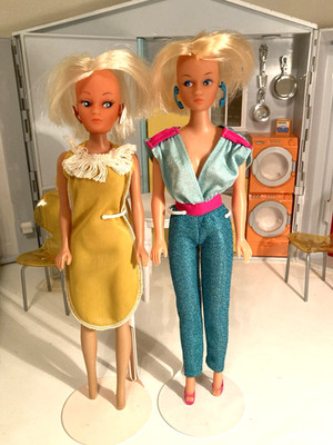 Barbie CLONE Doll Lot 2 Vtg 1970s Hong Kong Best Buy 3633 Outfit Shoes B90