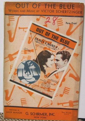 Out of the Blue- Arrangement by Jack Mason  Sheet Music  1937