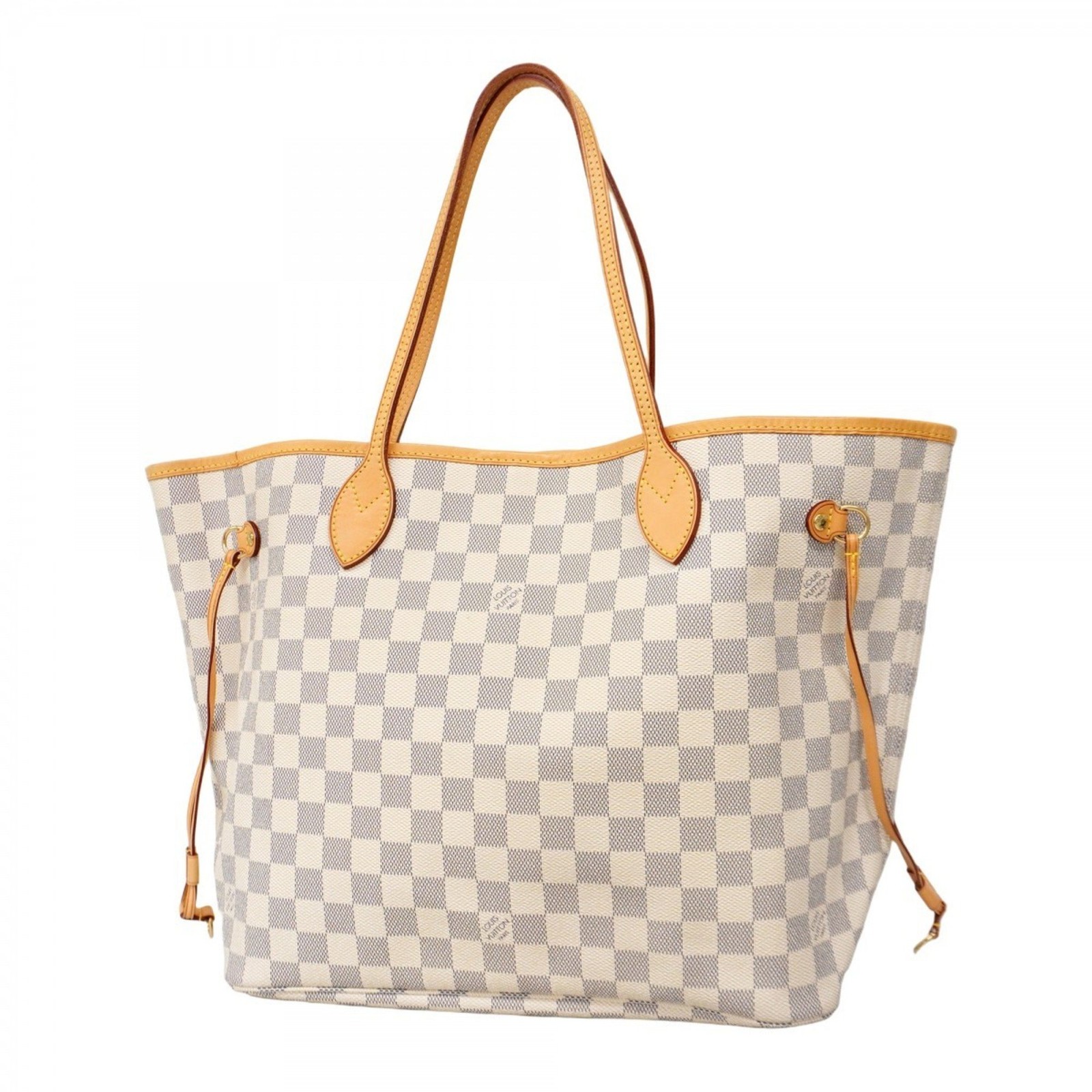 Louis Vuitton Damier Azur Neverfull MM Tote Bag in White for Women N51107-image