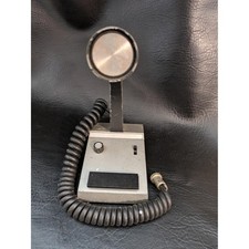 Vintage Turner Plus 3 Ham Radio Silver Black Microphone 4 Pin Female Untested