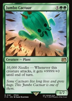MTG Jumbo Cactuar - Foil, NM-Mint, English Final Fantasy