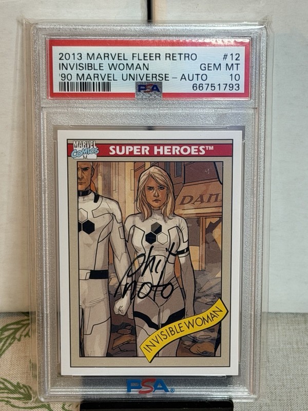2013 Fleer Retro 1990 Marvel Invisible Woman #12 Noto Auto PSA 10 1:576 Packs