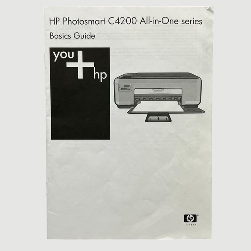 HP Photosmart C4200 All In One Series Basics Guide User Manual Used Ships Quick