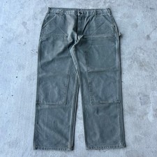 Vintage Y2K Carhartt green double knee work wear carpenter pants