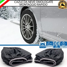 COPPIA CALZE DA NEVE PER PNEUMATICI 155/70 R13 OMOLOGATE AUTO AUTOCENTRANTI