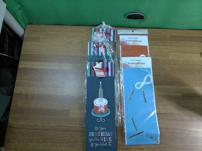 Lot Of 3 Cakewalk Birthday Wine Bottle Gift Bag with tissue paper.