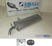 Imasaf Auspuff Endtopf + Anbauteile für Qashqai 2.0 + 4WD 2007-2013
