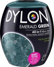 DYLON Washing Machine Fabric Dye Pod for Clothes & Soft Furnishings, 350g – Emer