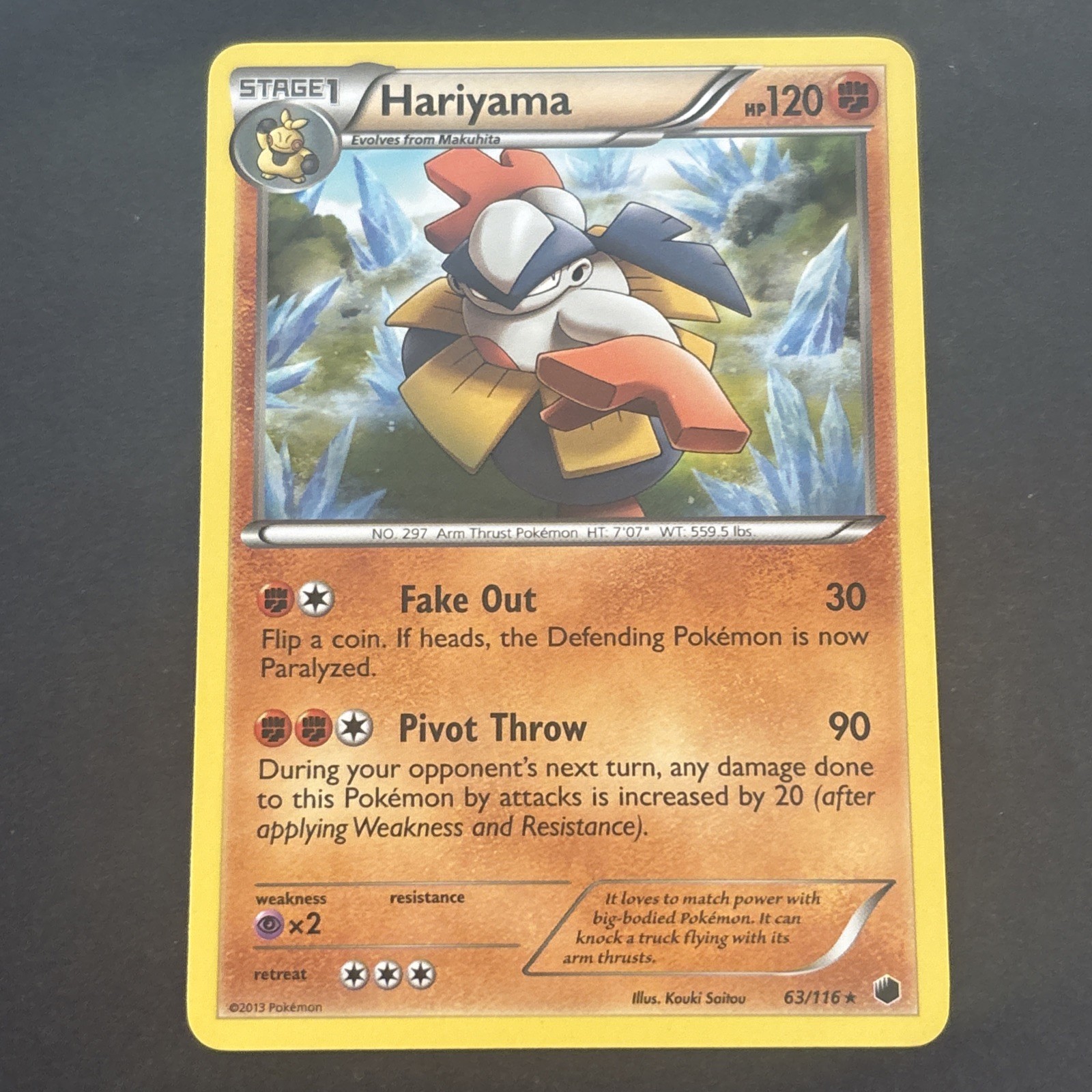 Hariyama 63/116 BW: Plasma Freeze Regular Pokémon TCG LP 2013