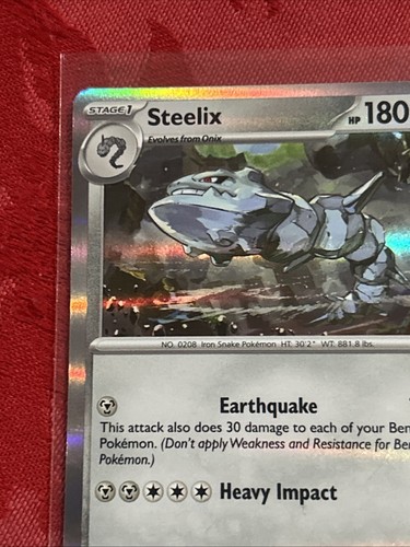 Pokemon - Steelix - 125/182 - Holo Rare SV04: Paradox Rift (PAR) M/NM - Picture 3 of 7
