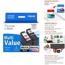 Pitooler PG-285XXL CL-286XXL Ink Cartridges for Canon Pixma TR7820 TS7720 TS7722