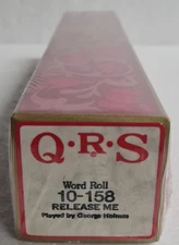 Brand New Sealed QRS PIANO WORD ROLL / 10-158 Release Me By George Holmes 