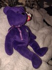 TY Princess Diana Memorial Purple Plush Teddy Bear Hang Tag White Rose — photo 3