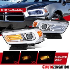Fit 2011-2014 Dodge Charger Hid Projector Headlights Led Drl Sequential Signal