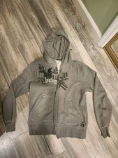 Y2K Vintage Hurley Medium Grey Zip Up Hoodie Jacket