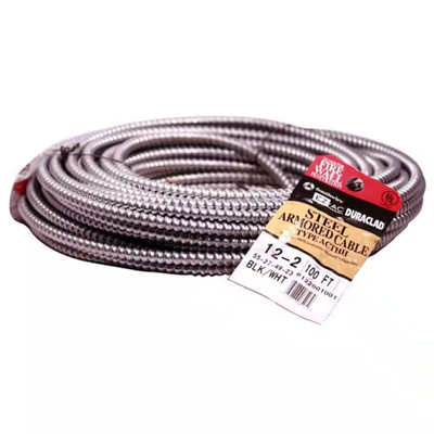 100 Ft. 12/2 600-Volt Duraclad Type BX/AC SA Light-Weight Steel Armored Cable Co