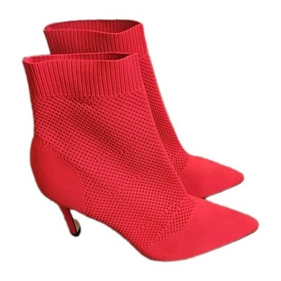 New Mia Mckinley Red Sock Boots 8.5