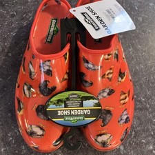 Groundwork Damskie buty ogrodowe Kurczak Nadruk Rozmiar 9 Prawy but Rozmiar 10 Lewy but