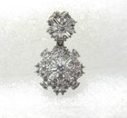 STAR BURST 10K WHITE GOLD PENDANT W/ 71 NATURAL DIAMONDS "WONDERFUL" — photo 1