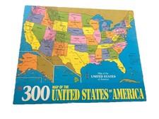 Vtg 1990 Map of the United States of America Jigsaw Puzzle 300 Piece New Sealed