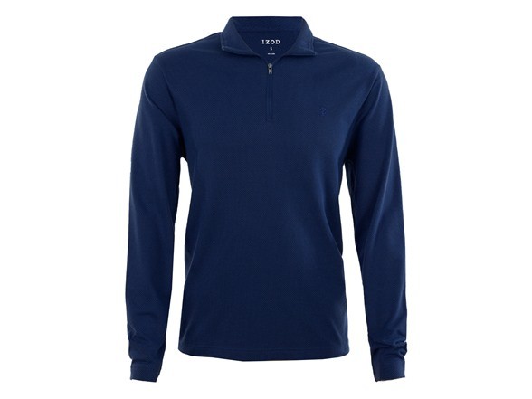 ЖАККАРД IZOD MENS POPCORN НА МОЛНИИ 14 - РАЗМЕР МУЖСКОЙ L - MEDIEVAL BLUE 8590₽
