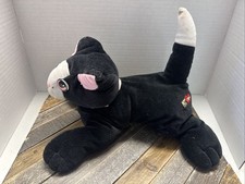 VINTAGE Tonka 1985 Pound Puppies PURRIES Large Black White Kitty CAT Plush m28