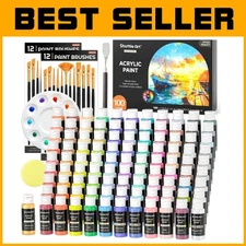 127-Piece Acrylic Paint Set with Brushes & Palette