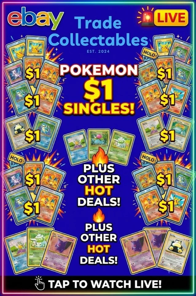 ⚡ $1 POKÉMON SINGLES AUCTION! ⚡ EVERYTHING STARTS AT $1! 💸🔥