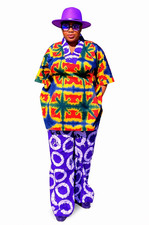 Women's Plus Size Multi-Color Dashiki Traditional African Outfit