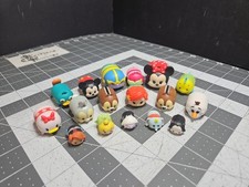 Disney Tsum Tsum Figures LOT 16pc Variety GUC Chunky Cute Disney Jakks Mickey 4
