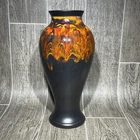 Royal Haeger 4030 Black Red Orange Lava Drip Glaze Blue