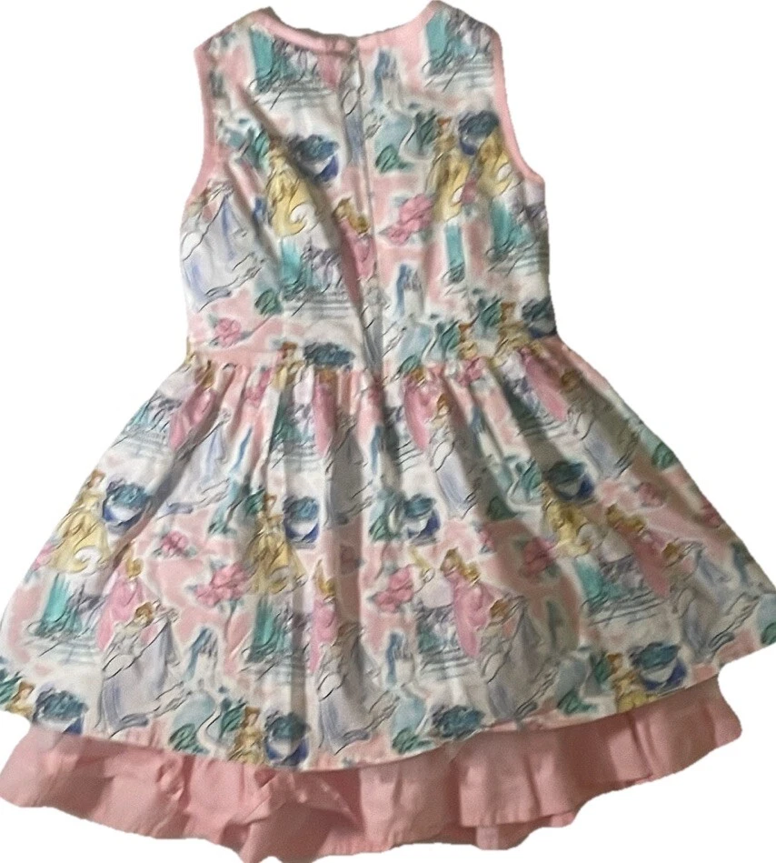 VESTIDO NIÑA PRINCESA DISNEY STORE CENICIENTA, BELLA, ESTAMPADO AURORA TALLA 3 Foto 2 de 4