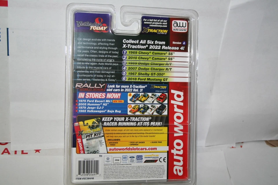 Coche Ranura Eléctrico iWheels Auto World Xtraction 69 Chevy Camaro SS HO Escala Nuevo Foto 3 de 3