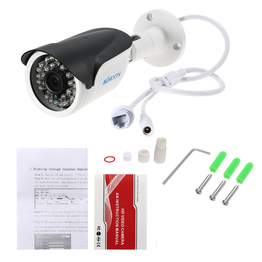 KKMOON 3MP PoE Bullet IP Security Camera Outdoor IR Infrared Night Vision T5O9