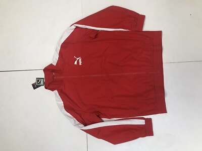 [Mens Puma Iconic T7 Track Jacket Woven Red Windbreaker Size L