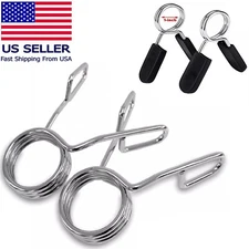 Spring Clip Collars Weight Dumbbell Handles for Olympic 2-Inch and 1-inch Bars
