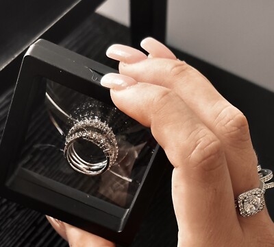 Swarovski PRE-OWNED Rhodium Twist Wrap Ring SIZE 7 | eBay