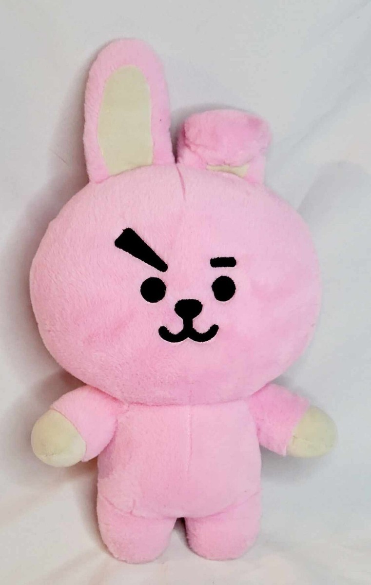 BT21 Standing Plush Doll Cooky Jungkook Pinkish Tough Bunny Pink