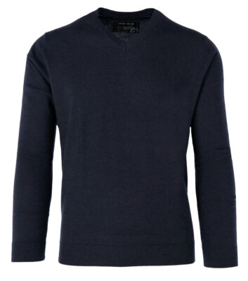Marvelis Herren Pullover Langarm mit V-Ausschnitt Schurwolle (Merino) Uni